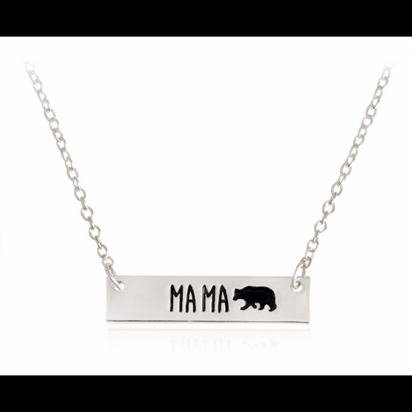 Mama Bear Necklace Silver - Picture 2 of 3